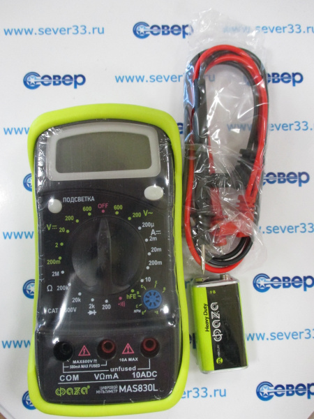 Мультиметр ФАZА цифровой MAS830L (4895205000490)